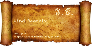 Wind Beatrix névjegykártya