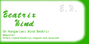 beatrix wind business card